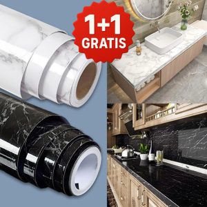 Samoprzylepna okleina z efektem marmuru (2,7 m² powierzchni) | MARBLEEX 1+1 GRATIS
