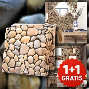 Tapeta 3D Imitująca Kamień (20 sztuk) | STONEBLOCKS 1+1 GRATIS